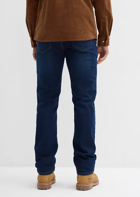 Fodrade jeans, Regular Fit, med mjukt jerseyfoder och resårlinning, bonprix