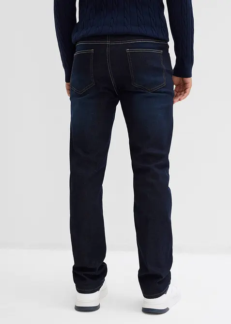 Fodrade jeans, Regular Fit, med mjukt jerseyfoder och resårlinning, bonprix