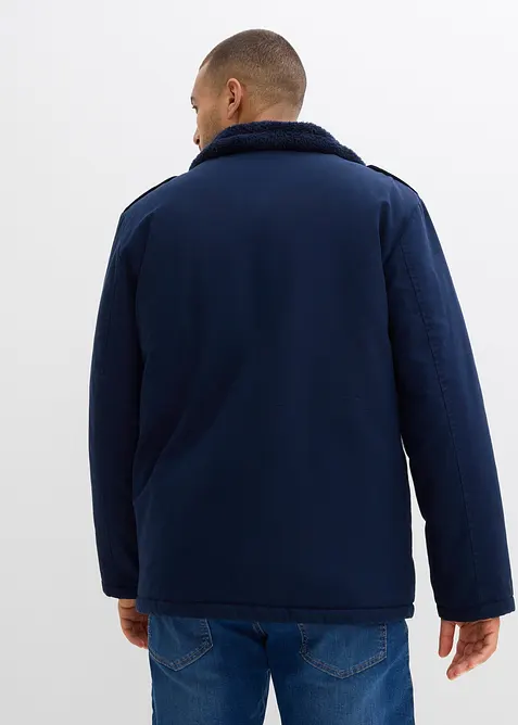 Vinterjacka av ren bomull med teddyfoder, bonprix