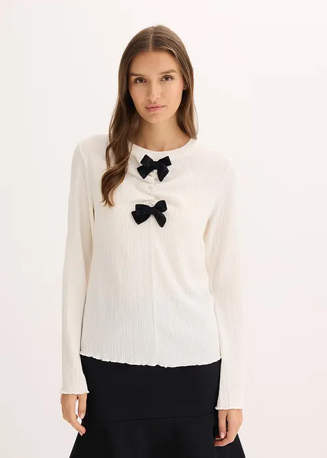 L&aring;ng&auml;rmad topp av cr&ecirc;pe, bonprix