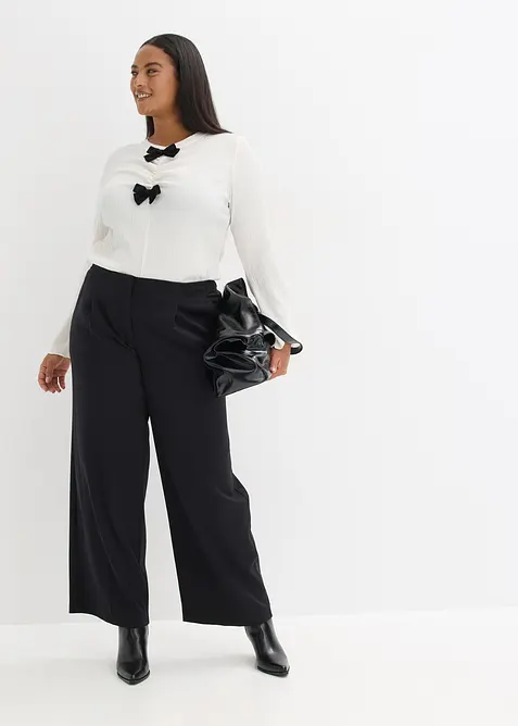 L&aring;ng&auml;rmad topp av cr&ecirc;pe, bonprix