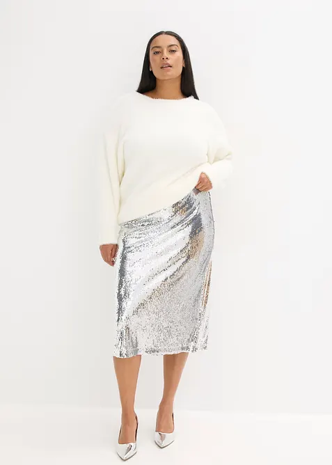 L&aring;ng tr&ouml;ja av mjukt fj&auml;dergarn, bonprix