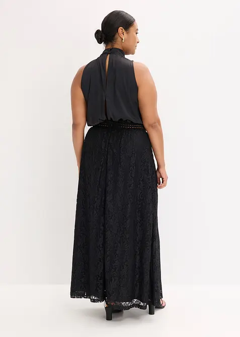 Maxiklänning med spetskjol, bonprix
