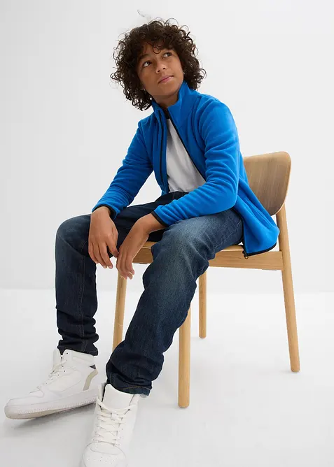 Fleecejacka med ståkrage (2-pack), bonprix