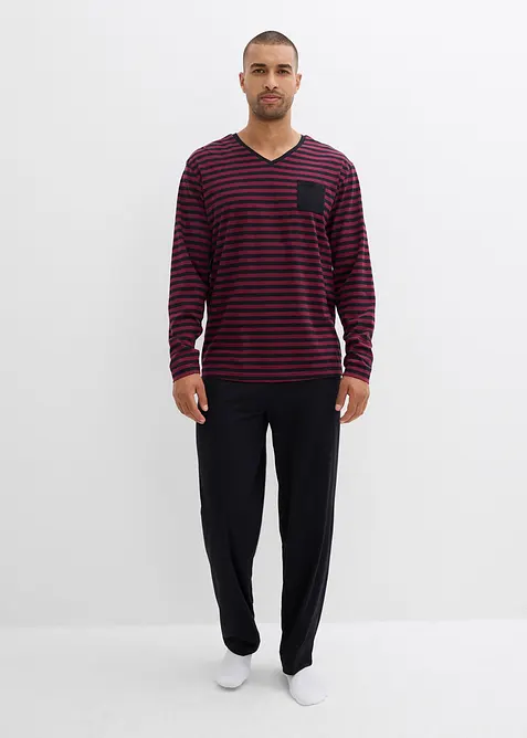 Långärmad pyjamas i ren bomull, bonprix