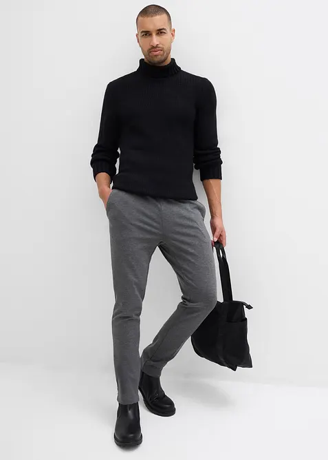 Elegant dra på-byxa med stretch, Slim Fit, bonprix