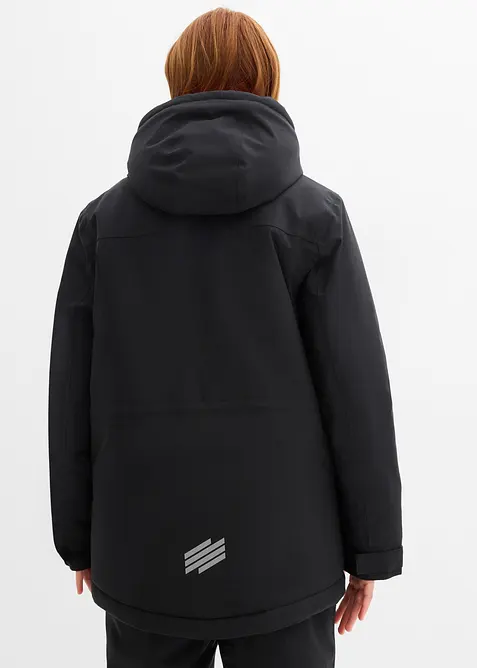 Vattentät skidjacka med sportiga detaljer, bonprix