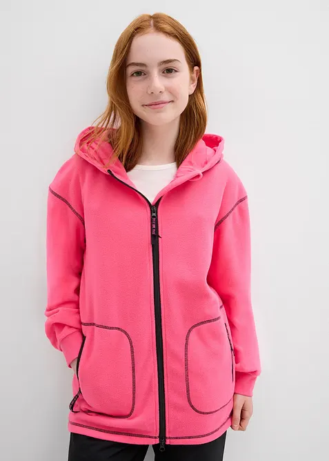 Mjuk fleecejacka med praktiska dragkedjefickor, bonprix