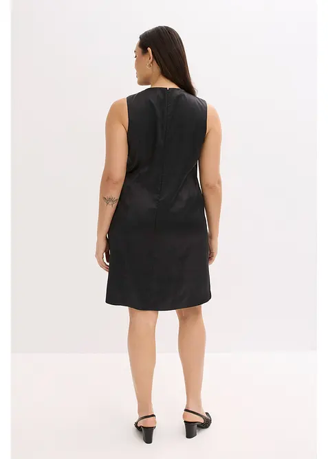 Miniklänning i glansig satin, bonprix