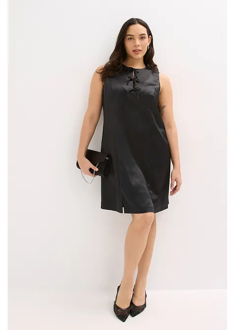 Miniklänning i glansig satin, bonprix