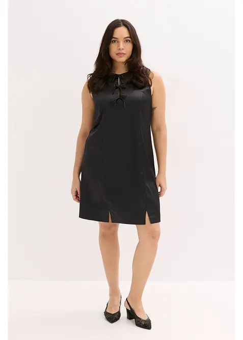 Miniklänning i glansig satin, bonprix