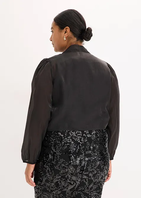 Bolero av tunn tyll med knytdetalj, bonprix