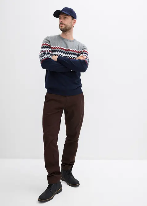 Lusemönstrad tröja med bomull, bonprix