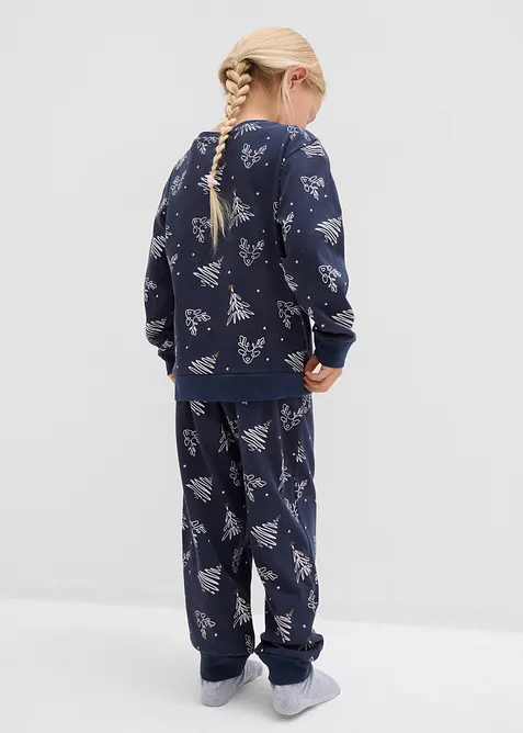 Pyjamas av ekologisk bomull (set i 2 delar), bonprix