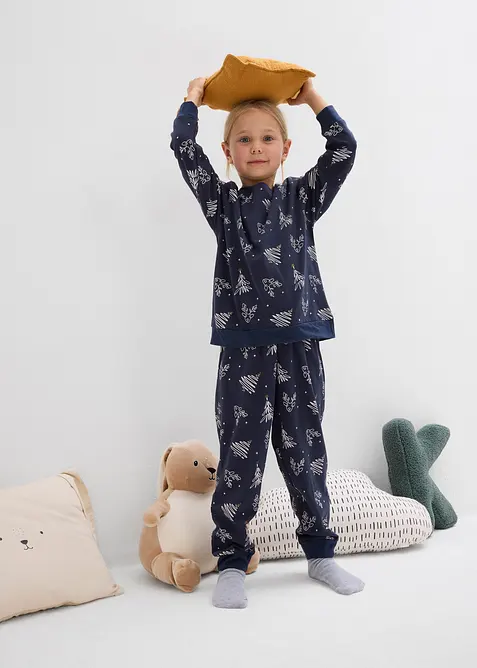 Pyjamas av ekologisk bomull (set i 2 delar), bonprix