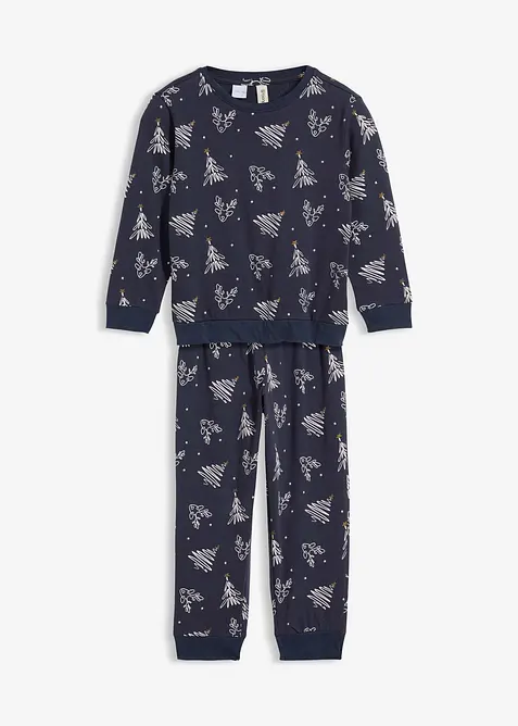 Pyjamas av ekologisk bomull (set i 2 delar), bonprix