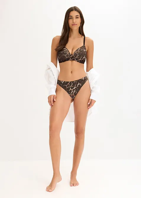 BH utan bygel och med formpressade kupor, med bomull (2-pack), bonprix