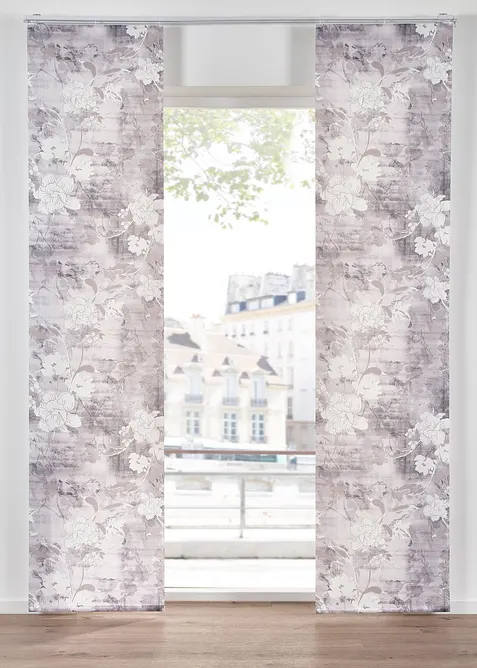 Panelgardin med tryckt mönster (1-pack), bonprix