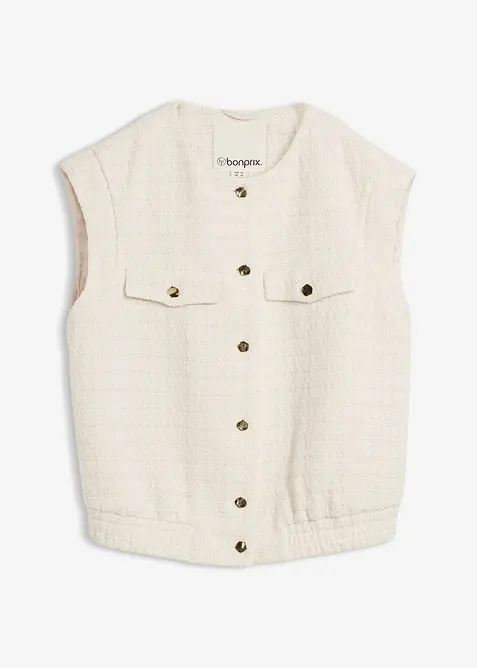 Kavajv&auml;st med ylleandel, bonprix