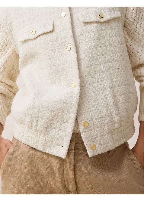 Kavajv&auml;st med ylleandel, bonprix