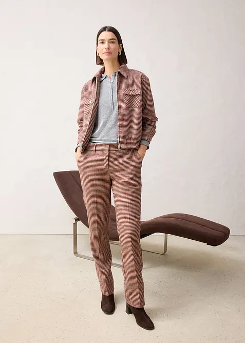 Pikétröja med en andel ull, bonprix