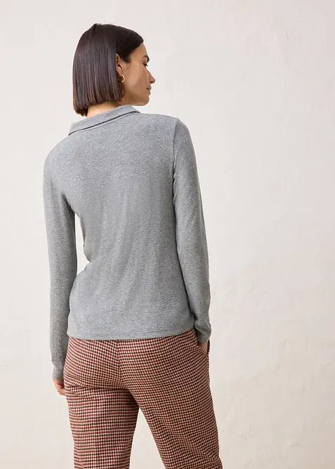 Pikétröja med en andel ull, bonprix