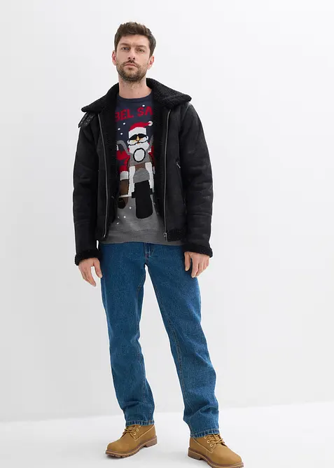 Tröja med julmotiv, bonprix