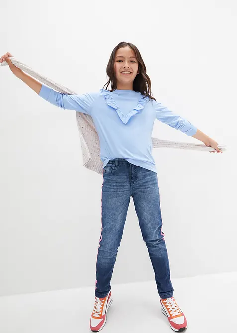 Termojeans med jerseyfoder, Mid Waist, bonprix
