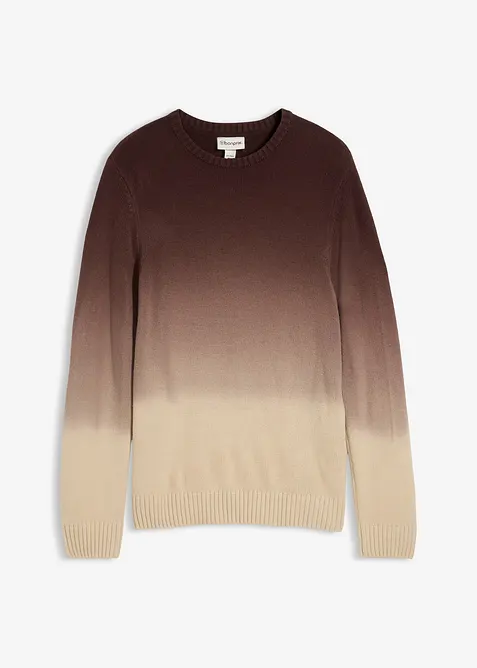 Finstickad tröja med olika färgnyanser, bonprix