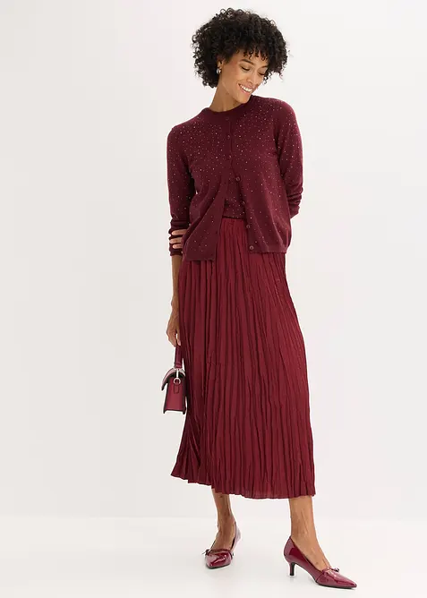 Cardigan med glitterstenar, bonprix