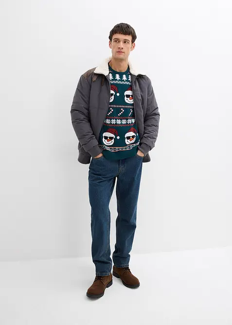 Mönstrad tröja med återvunnen bomull, bonprix