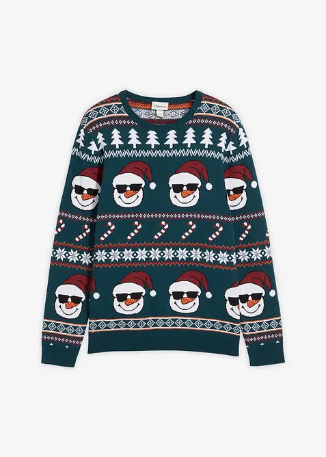 Mönstrad tröja med återvunnen bomull, bonprix