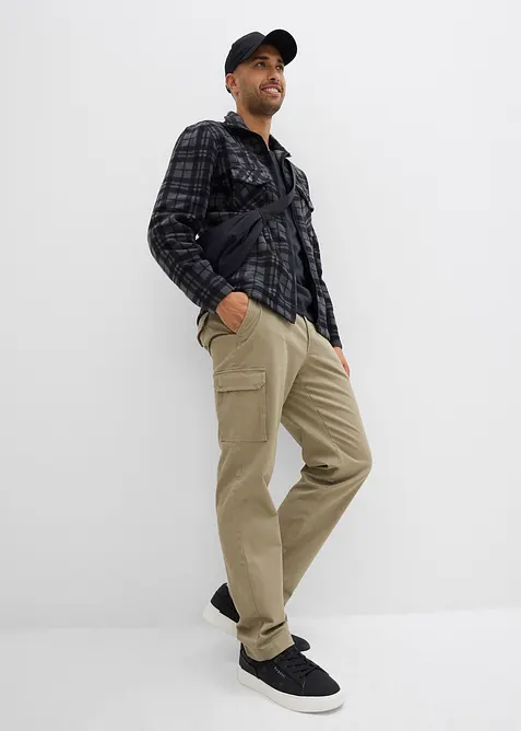 Fleecejacka med st&aring;krage, bonprix