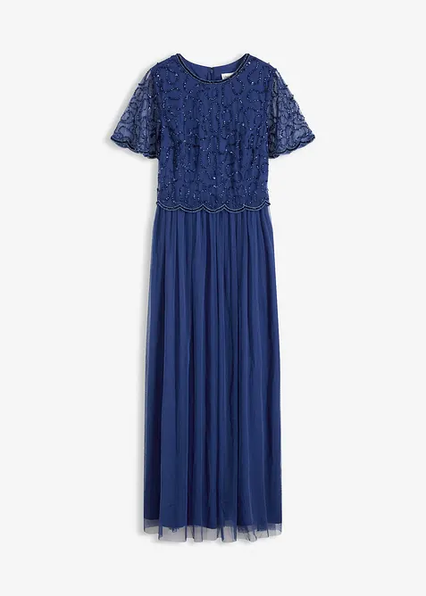 Maxiklänning av finaste tyll med paljettbroderi, bonprix