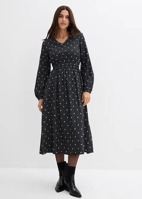 Maxiklänning i följsam viskos, bonprix