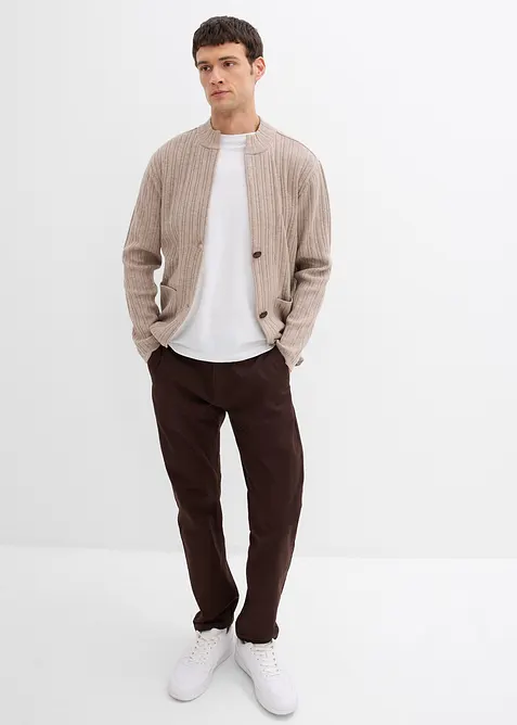 Ribbstickad cardigan, bonprix