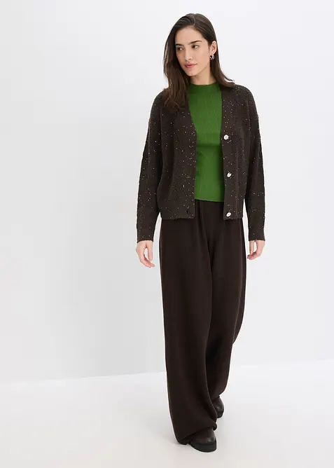 Hålmönstrad cardigan, bonprix