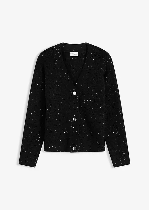 H&aring;lm&ouml;nstrad cardigan, bonprix