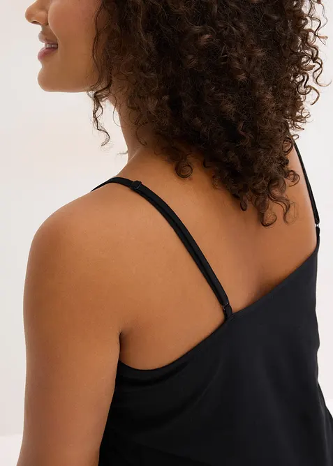 Linne med ekologisk bomull och spets (2-pack), bonprix