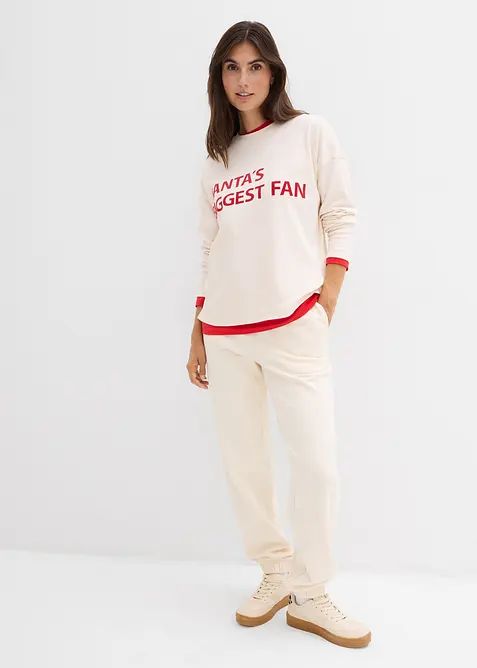 Trikåbyxa i bomull, bonprix