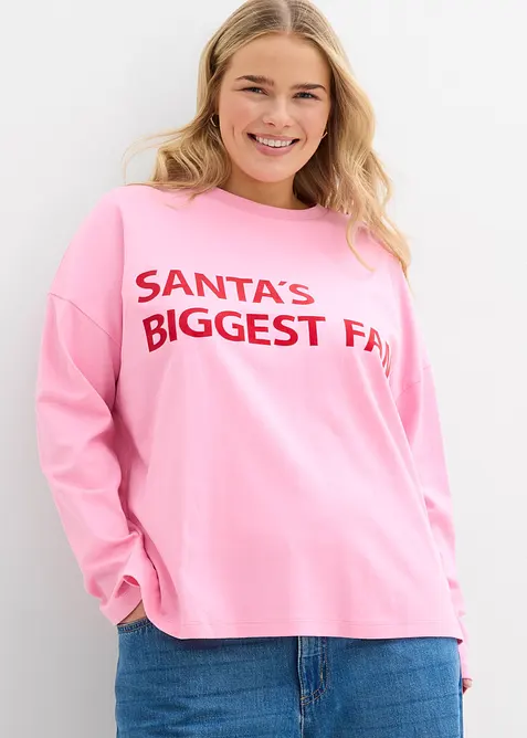 Oversizetopp i bomull, bonprix