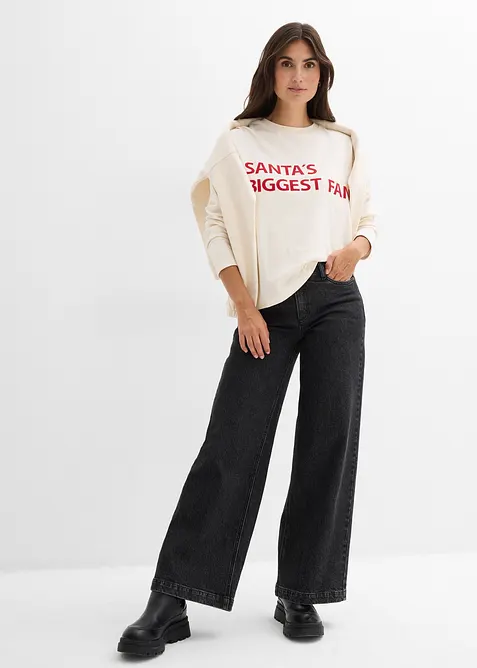 Oversizetopp i bomull, bonprix