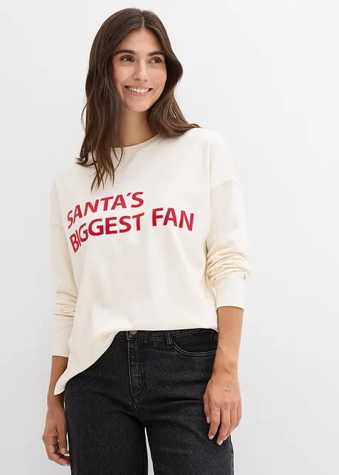 Oversizetopp i bomull, bonprix