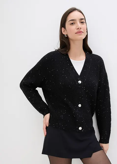 H&aring;lm&ouml;nstrad cardigan, bonprix