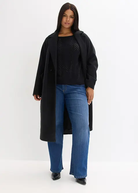 Hålmönstrad tröja, bonprix