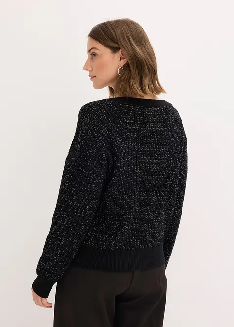 Cardigan i följsam viskosmix, bonprix