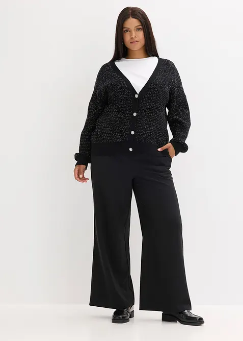 Cardigan i följsam viskosmix, bonprix