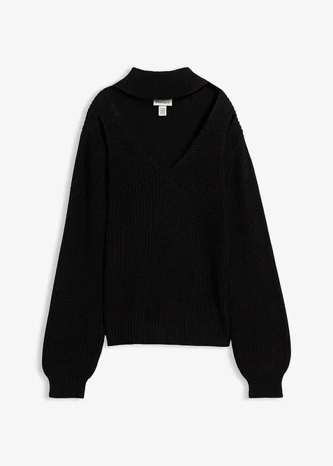 Grovstickad tr&ouml;ja med cut-outs, bonprix