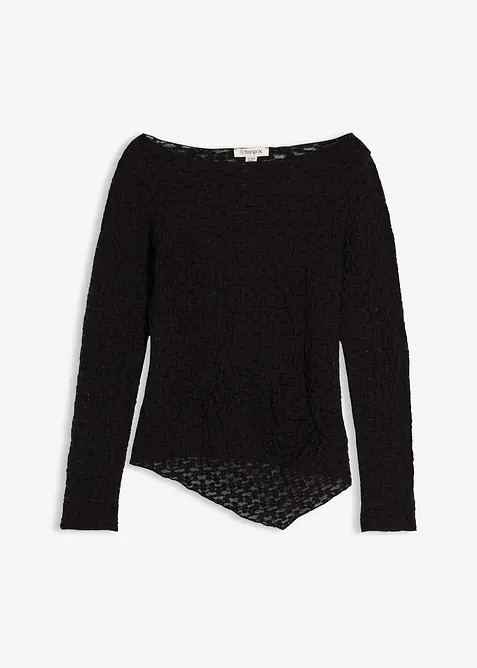 L&aring;ng&auml;rmad topp i spets, bonprix