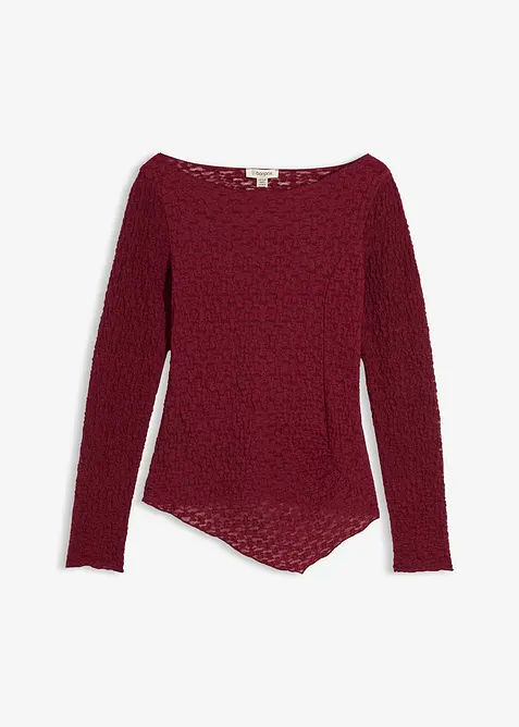 Långärmad topp i spets, bonprix
